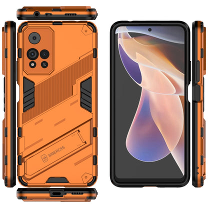 Xiaomi Redmi Note 11 Pro Shockproof Phone Case - Punk Armor 2-in-1 PC + TPU with Invisible Holder