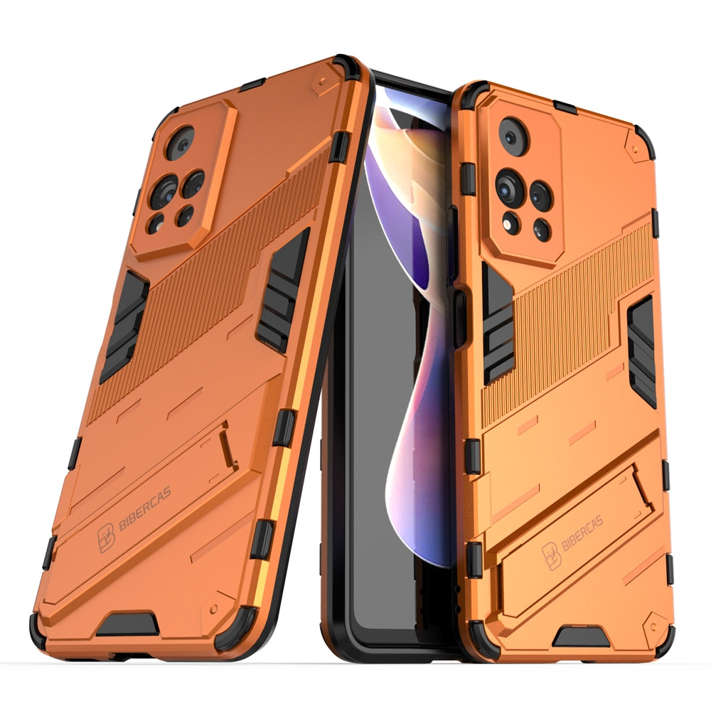 Xiaomi Redmi Note 11 Pro+ Shockproof Phone Case - Punk Armor 2-in-1 PC + TPU with Invisible Holder