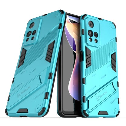 Xiaomi Redmi Note 11 Pro Shockproof Phone Case - Punk Armor 2-in-1 PC + TPU with Invisible Holder