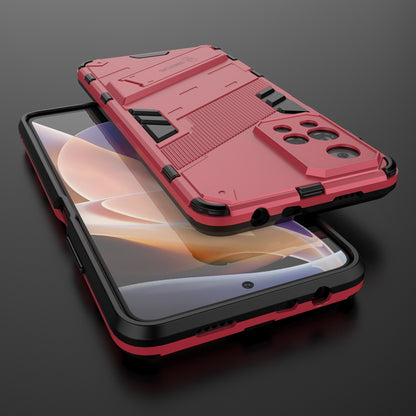 Xiaomi Redmi Note 11 Pro Shockproof Phone Case - Punk Armor 2-in-1 PC + TPU with Invisible Holder