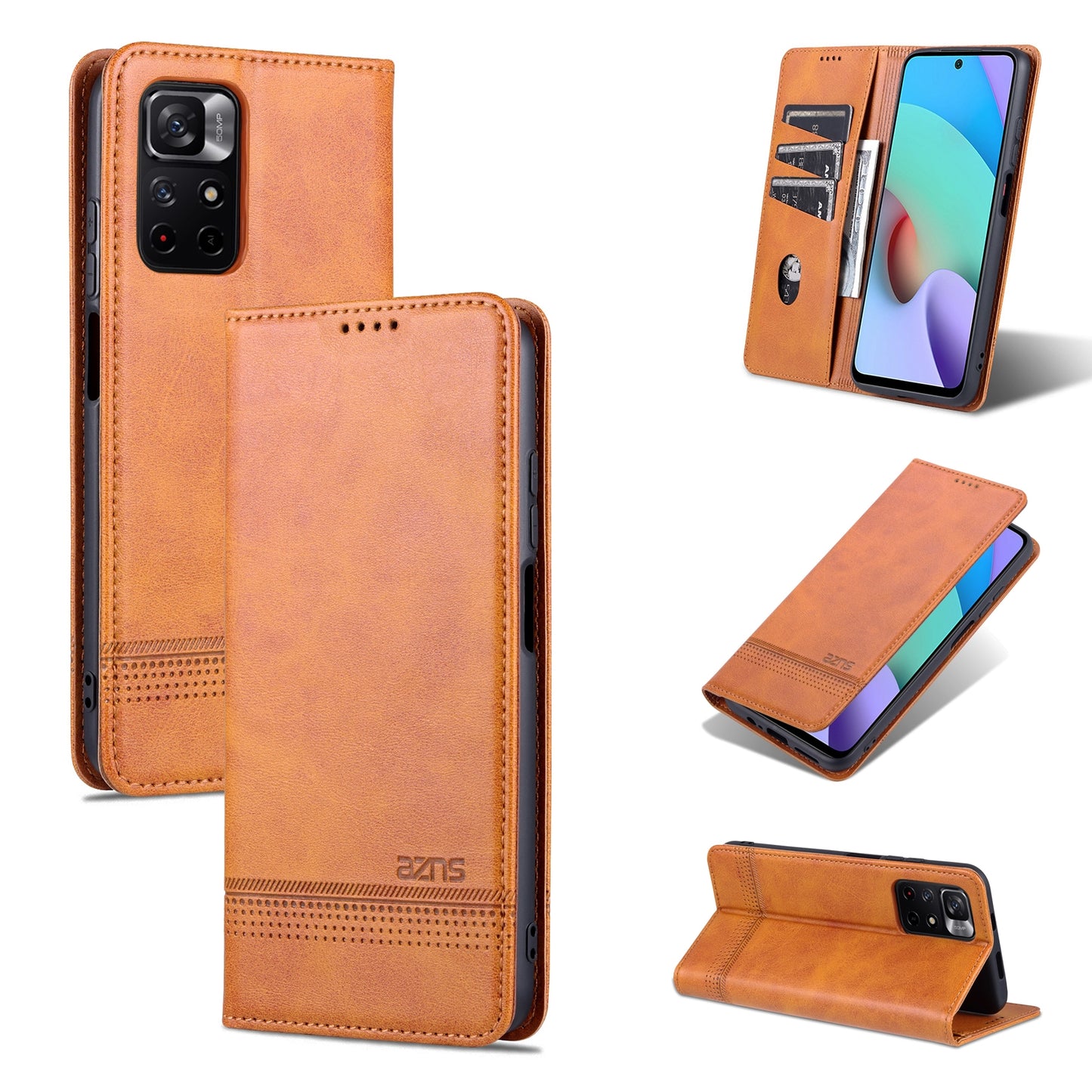 Xiaomi Redmi Note 11 Leather Wallet Case with Card Holder & Magnetic Closure