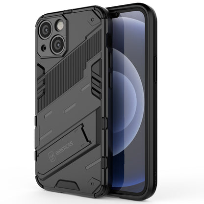 iPhone 13 mini Shockproof Phone Case - Punk Armor 2-in-1 PC + TPU with Invisible Holder