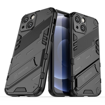 iPhone 13 mini Shockproof Phone Case - Punk Armor 2-in-1 PC + TPU with Invisible Holder