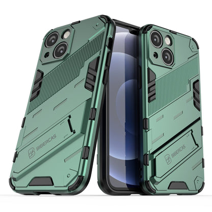 iPhone 13 mini Shockproof Phone Case - Punk Armor 2-in-1 PC + TPU with Invisible Holder