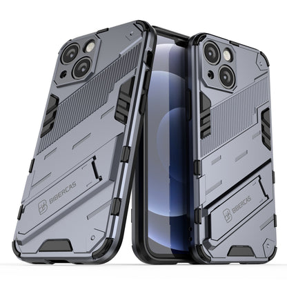 iPhone 13 mini Shockproof Phone Case - Punk Armor 2-in-1 PC + TPU with Invisible Holder