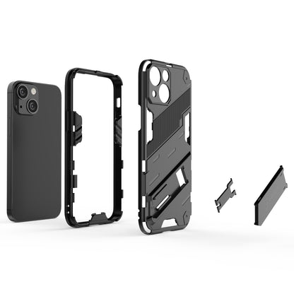 iPhone 13 mini Shockproof Phone Case - Punk Armor 2-in-1 PC + TPU with Invisible Holder