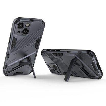 iPhone 13 Shockproof Phone Case - Punk Armor 2-in-1 PC + TPU with Invisible Holder