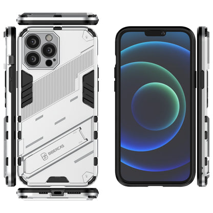 iPhone 13 Pro Max Shockproof Phone Case - Punk Armor 2-in-1 PC + TPU with Invisible Holder