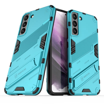 Samsung Galaxy S22+ 5G Shockproof Phone Case - Punk Armor 2-in-1 PC + TPU with Invisible Holder