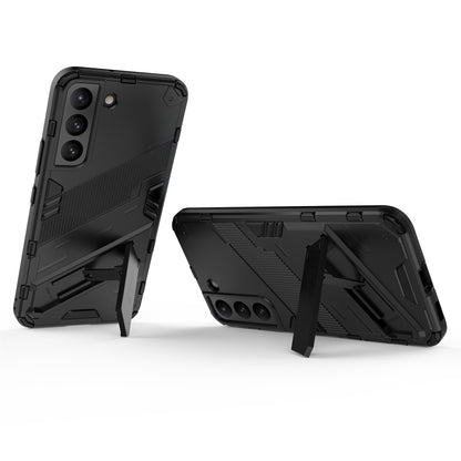 Samsung Galaxy S22 5G Shockproof Phone Case - Punk Armor 2-in-1 PC + TPU with Invisible Holder