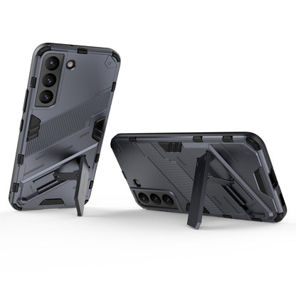 Samsung Galaxy S22 5G Shockproof Phone Case - Punk Armor 2-in-1 PC + TPU with Invisible Holder