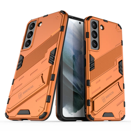 Samsung Galaxy S22 5G Shockproof Phone Case - Punk Armor 2-in-1 PC + TPU with Invisible Holder