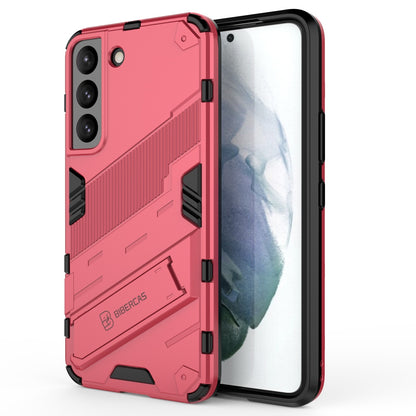 Samsung Galaxy S22 5G Shockproof Phone Case - Punk Armor 2-in-1 PC + TPU with Invisible Holder