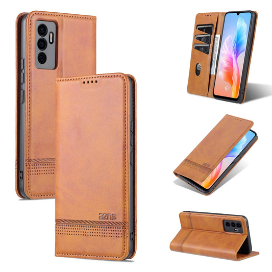 Vivo S10e/V23e Leather Wallet Case with Card Holder & Magnetic Closure