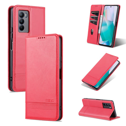 Vivo T1 Leather Wallet Case with Card Holder & Magnetic Closure