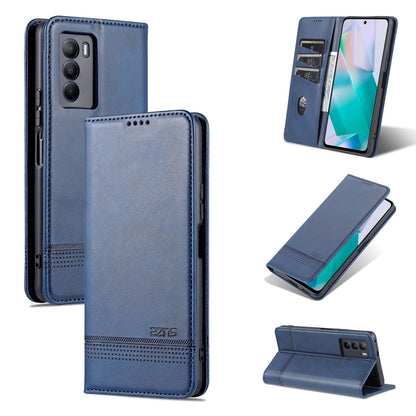 Vivo T1 Leather Wallet Case with Card Holder & Magnetic Closure