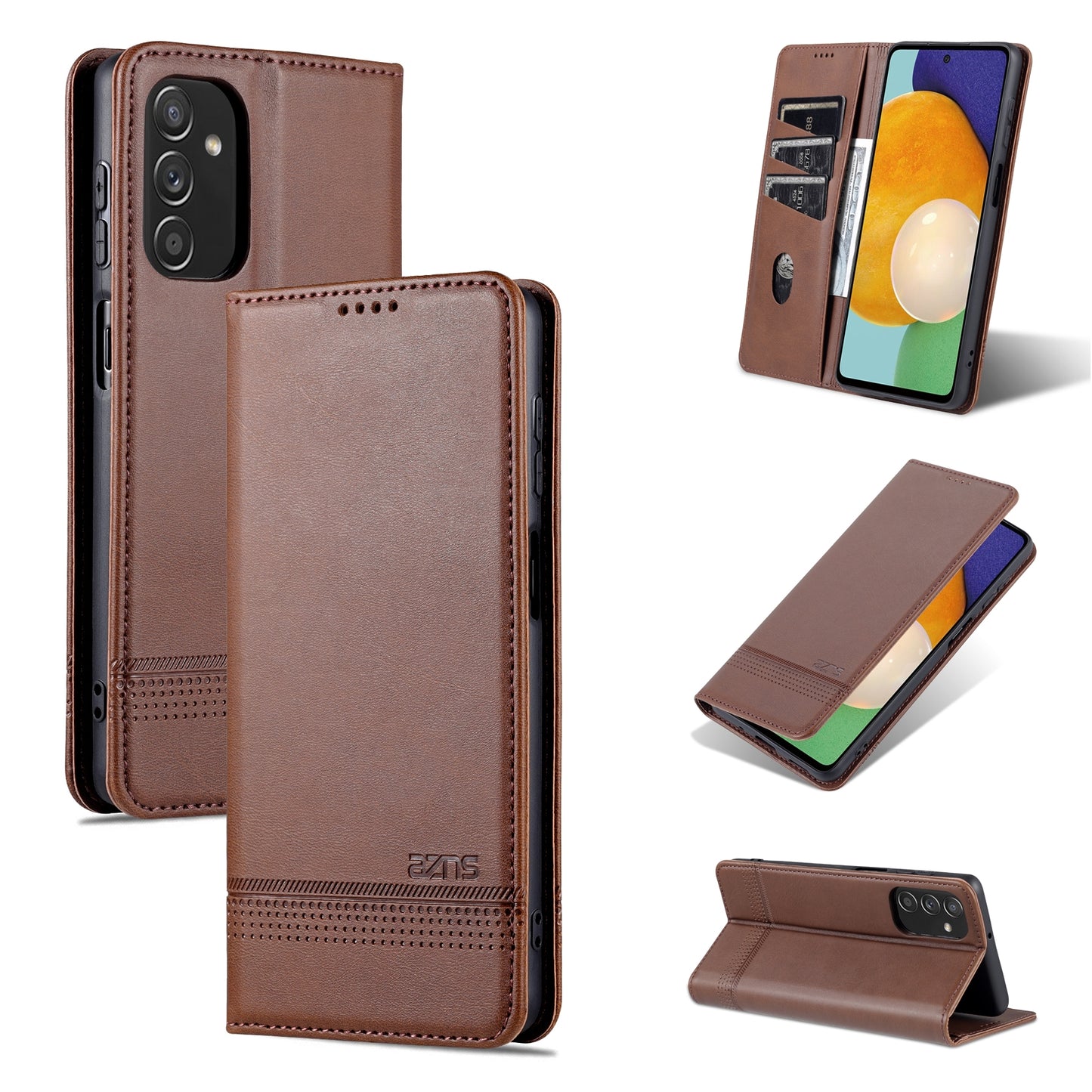 Samsung Galaxy M52 5G Leather Wallet Case with Card Holder & Magnetic Closure