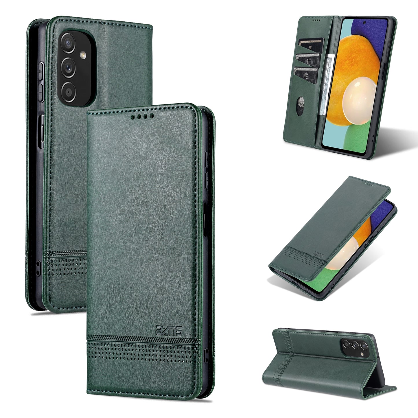 Samsung Galaxy M52 5G Leather Wallet Case with Card Holder & Magnetic Closure