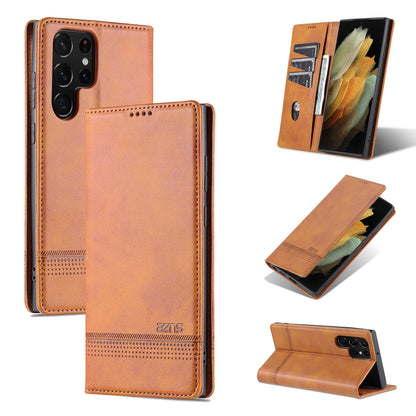 Samsung Galaxy S22 Ultra 5G Leather Wallet Case with Card Holder & Magnetic Closure