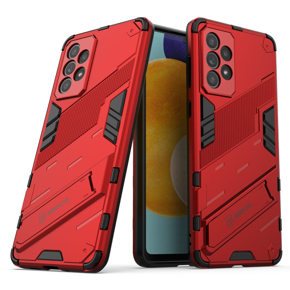 Samsung Galaxy A73 5G Shockproof Phone Case - Punk Armor 2-in-1 PC + TPU with Invisible Holder