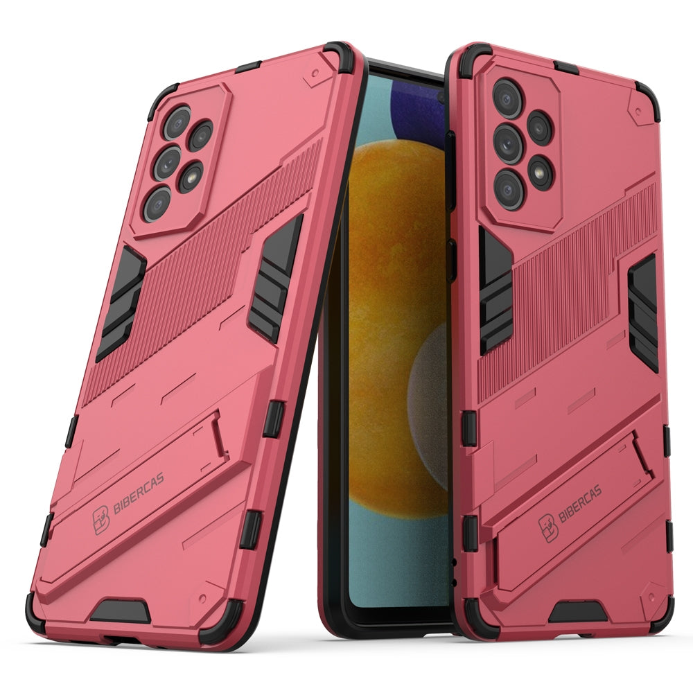 Samsung Galaxy A73 5G Shockproof Phone Case - Punk Armor 2-in-1 PC + TPU with Invisible Holder