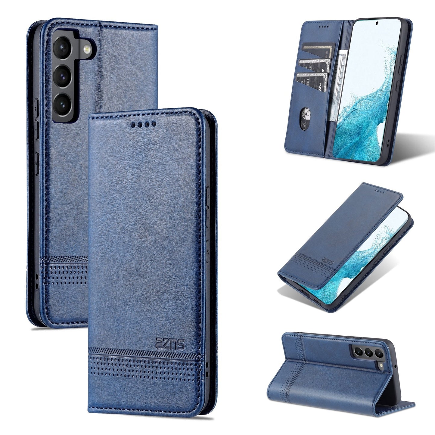 Samsung Galaxy S22 Leather Wallet Case with Card Holder & Magnetic Closure