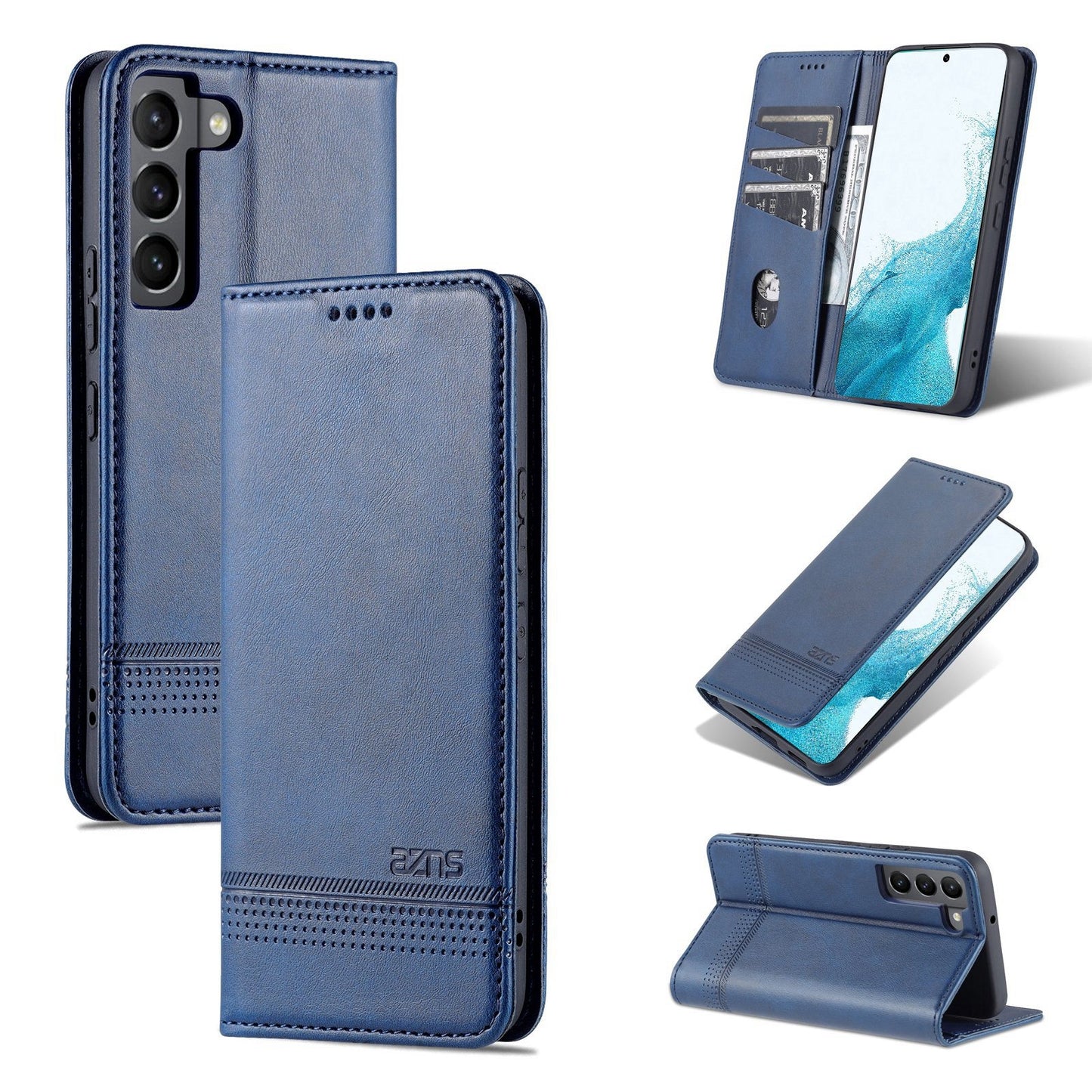 Samsung Galaxy S22+ Leather Wallet Case with Card Holder & Magnetic Closure