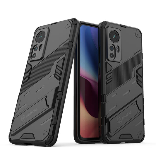 Xiaomi Mi 12 Shockproof Phone Case - Punk Armor 2-in-1 PC + TPU with Invisible Holder