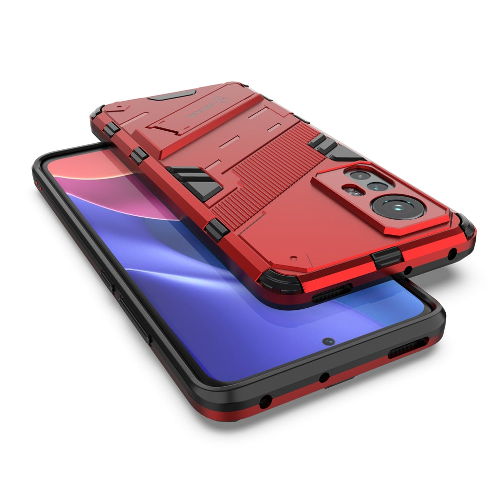 Xiaomi Mi 12 Shockproof Phone Case - Punk Armor 2-in-1 PC + TPU with Invisible Holder