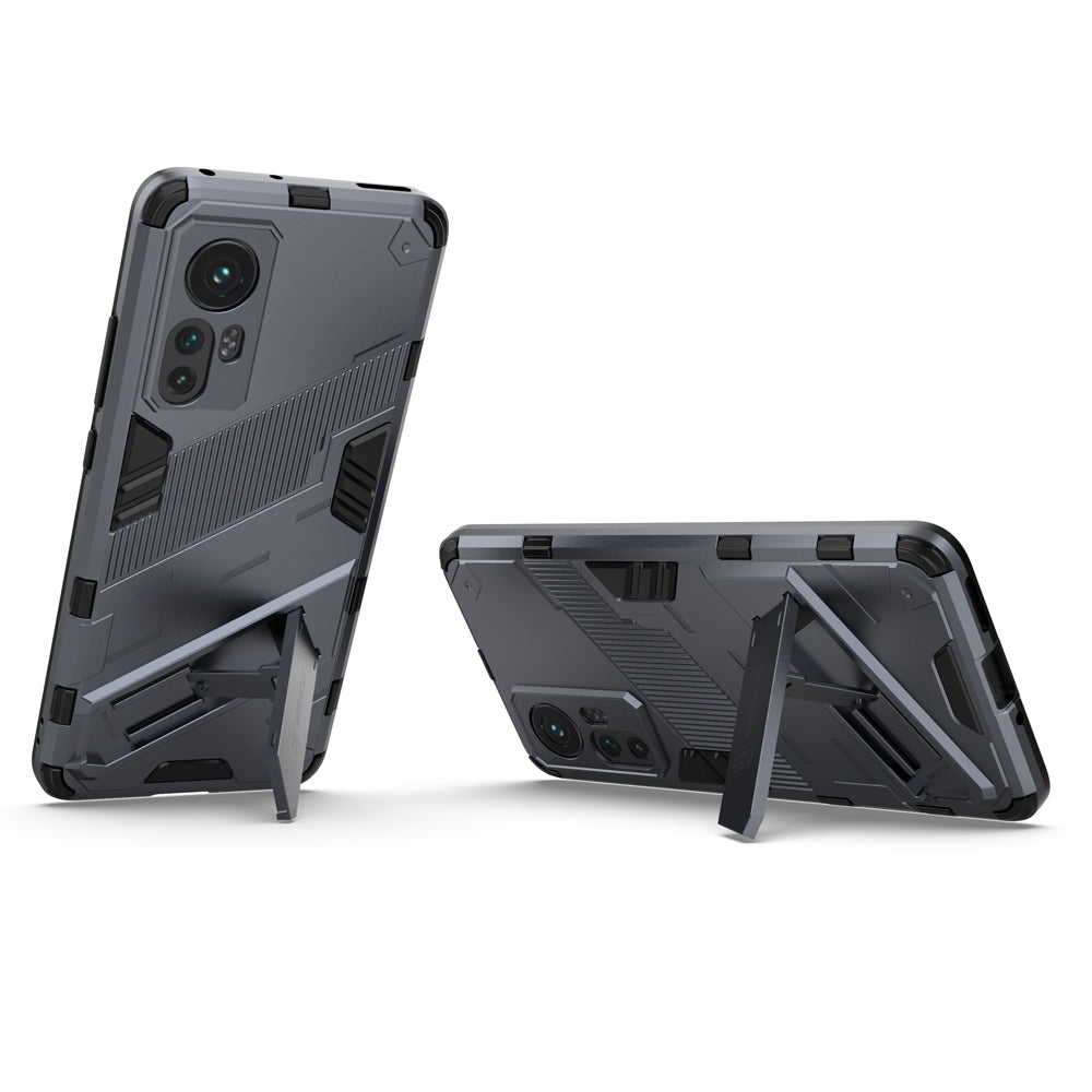 Xiaomi Mi 12 Shockproof Phone Case - Punk Armor 2-in-1 PC + TPU with Invisible Holder