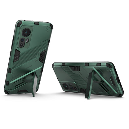 Xiaomi Mi 12 Shockproof Phone Case - Punk Armor 2-in-1 PC + TPU with Invisible Holder