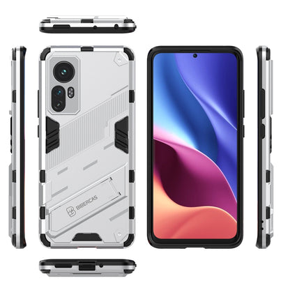 Xiaomi Mi 12 Shockproof Phone Case - Punk Armor 2-in-1 PC + TPU with Invisible Holder