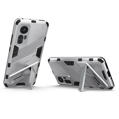 Xiaomi Mi 12 Shockproof Phone Case - Punk Armor 2-in-1 PC + TPU with Invisible Holder