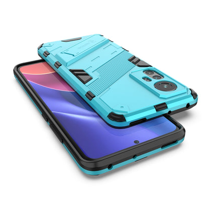 Xiaomi Mi 12 Shockproof Phone Case - Punk Armor 2-in-1 PC + TPU with Invisible Holder