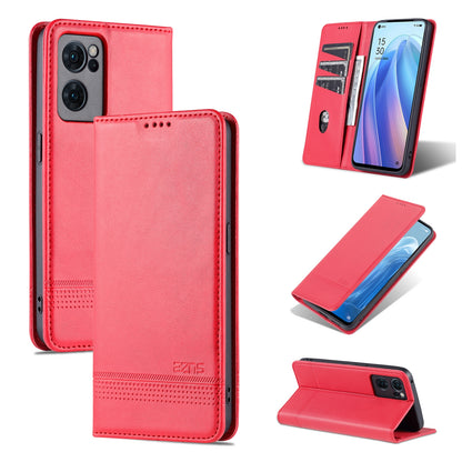 OPPO Reno7 Leather Wallet Case with Card Holder & Magnetic Closure