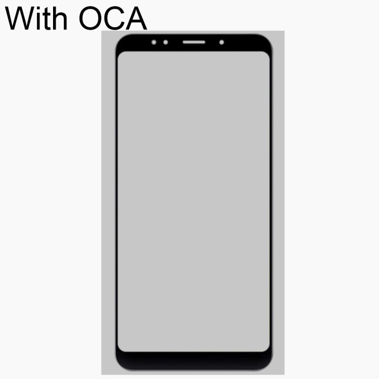 Xiaomi Redmi 5 Plus Front Screen Outer Glass Lens with OCA Adhesive - Replacement Part (Black)