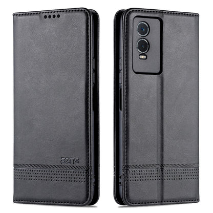 Vivo Y76s/Y74s Leather Wallet Case with Card Holder & Magnetic Closure