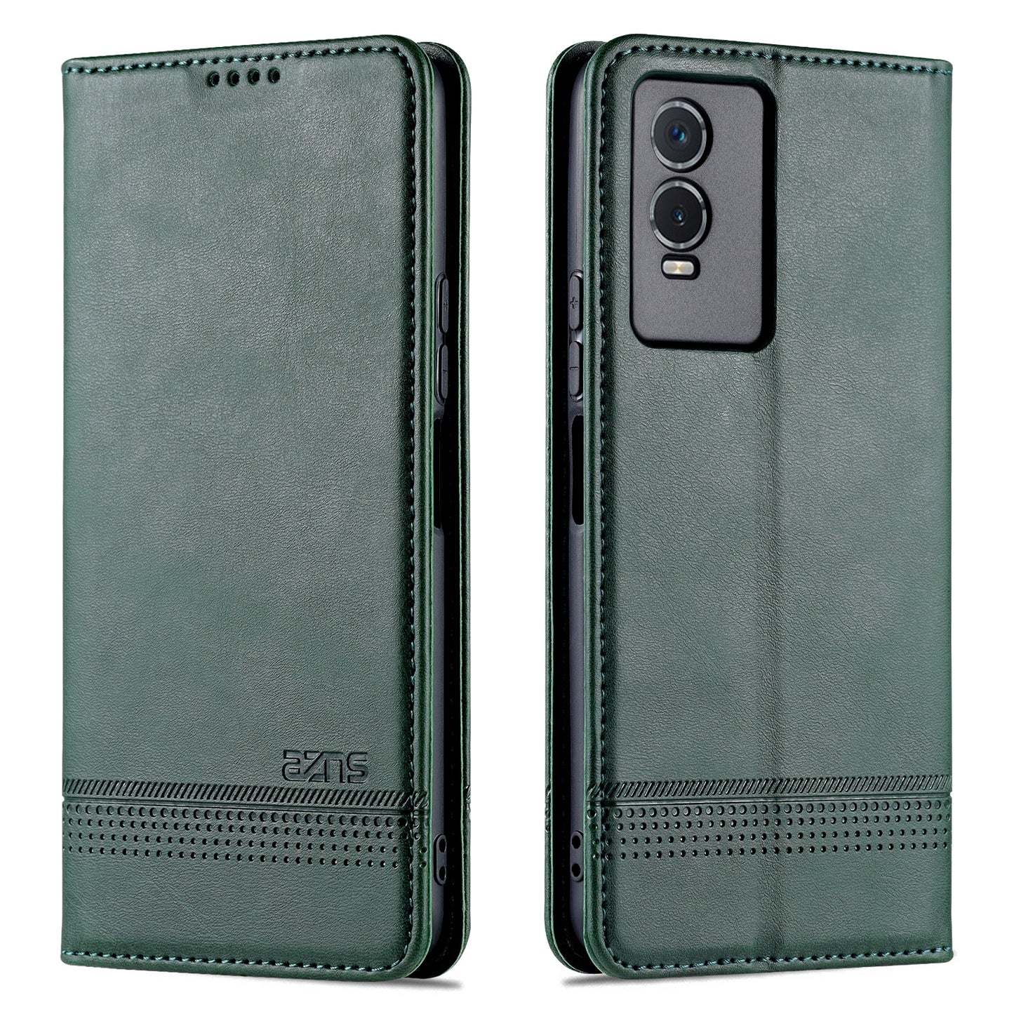 Vivo Y76s/Y74s Leather Wallet Case with Card Holder & Magnetic Closure