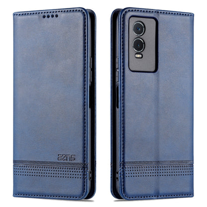 Vivo Y76s/Y74s Leather Wallet Case with Card Holder & Magnetic Closure