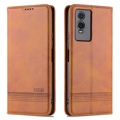 Vivo Y76s/Y74s Leather Wallet Case with Card Holder & Magnetic Closure