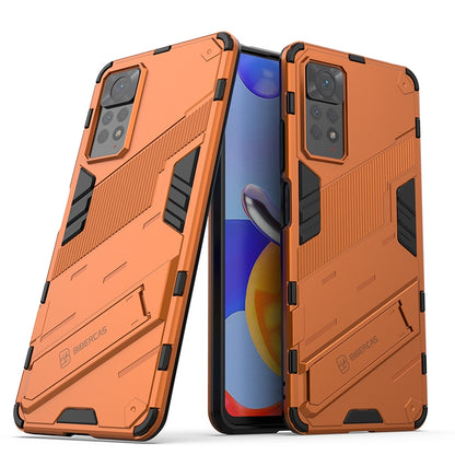 Xiaomi Redmi Note 11 Pro 5G Shockproof Phone Case - Punk Armor 2-in-1 PC + TPU with Invisible Holder