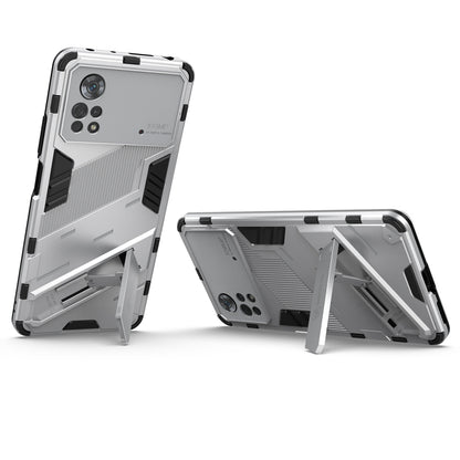 Xiaomi Poco X4 Pro 5G Shockproof Phone Case - Punk Armor 2-in-1 PC + TPU with Invisible Holder