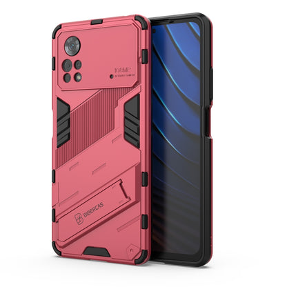 Xiaomi Poco X4 Pro 5G Shockproof Phone Case - Punk Armor 2-in-1 PC + TPU with Invisible Holder