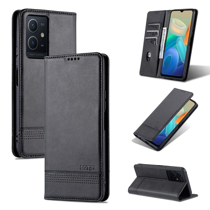 Vivo Y33s 5G/Y75 5G Leather Wallet Case with Card Holder & Magnetic Closure