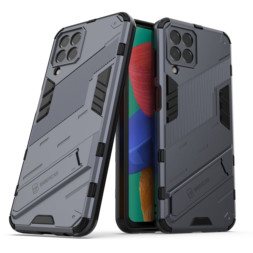 Samsung Galaxy M33 5G Shockproof Phone Case - Punk Armor 2-in-1 PC + TPU with Invisible Holder