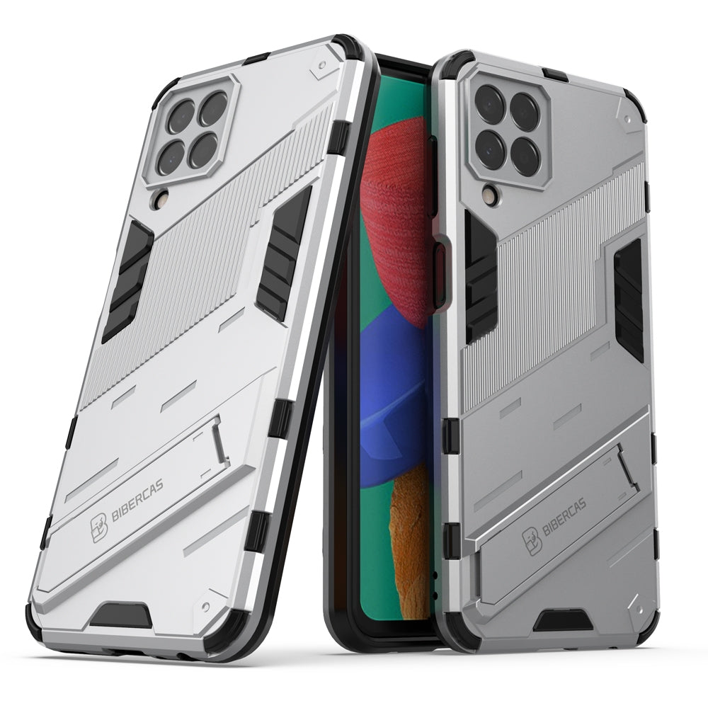 Samsung Galaxy M33 5G Shockproof Phone Case - Punk Armor 2-in-1 PC + TPU with Invisible Holder