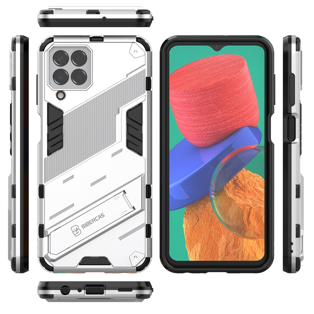 Samsung Galaxy M33 5G Shockproof Phone Case - Punk Armor 2-in-1 PC + TPU with Invisible Holder