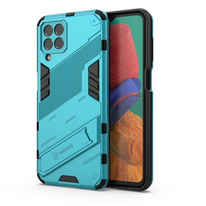 Samsung Galaxy M33 5G Shockproof Phone Case - Punk Armor 2-in-1 PC + TPU with Invisible Holder