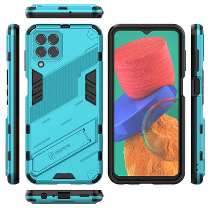 Samsung Galaxy M33 5G Shockproof Phone Case - Punk Armor 2-in-1 PC + TPU with Invisible Holder