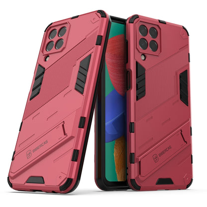 Samsung Galaxy M33 5G Shockproof Phone Case - Punk Armor 2-in-1 PC + TPU with Invisible Holder